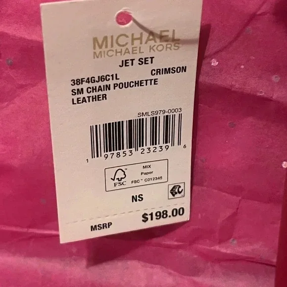 Michael Kors Red Handbag - Picture 2 of 3